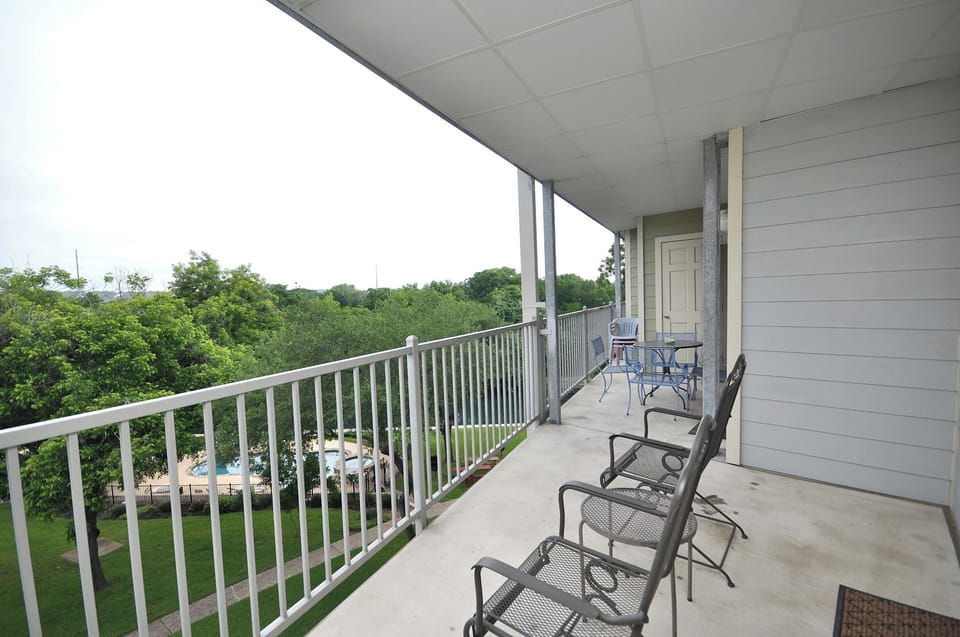Double balcony with great views!