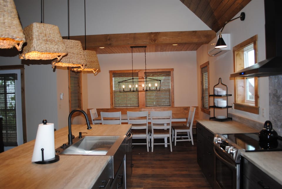 spacious kitchen prep areas