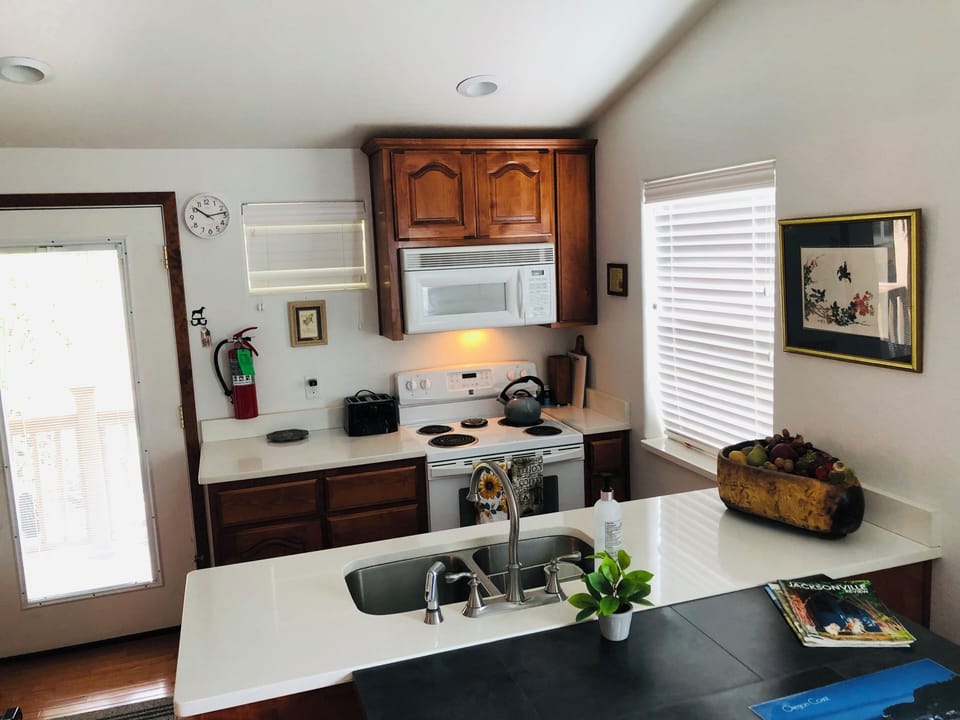 Kitchen view from living room.