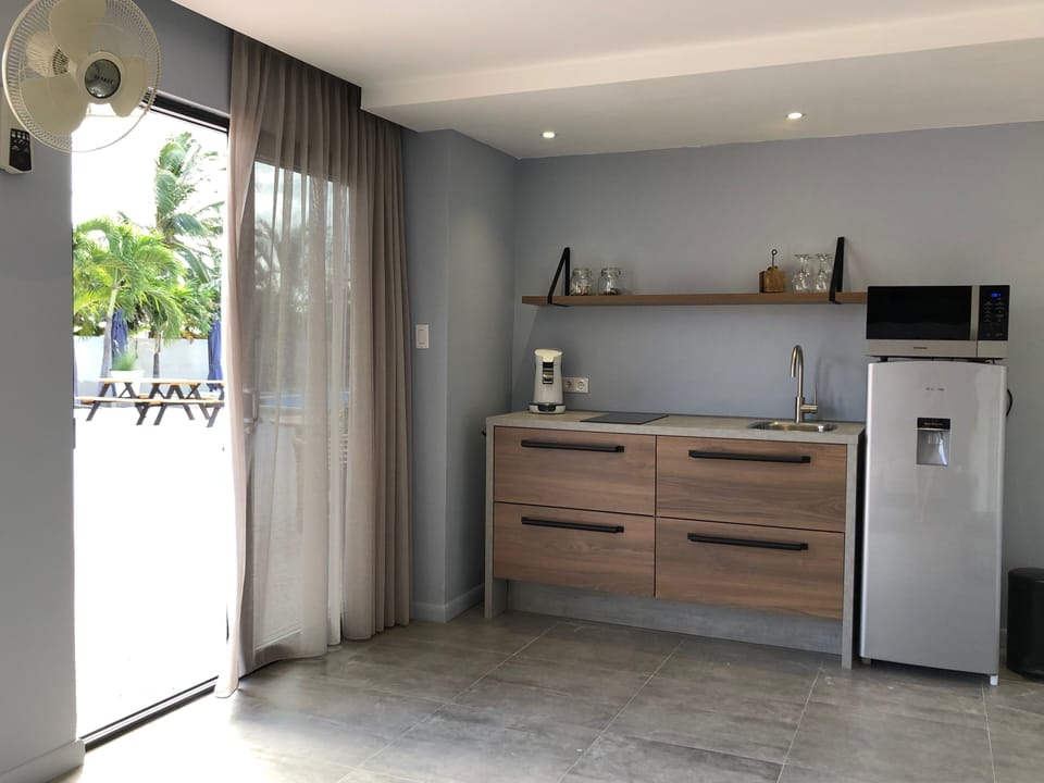 living room and kitchen