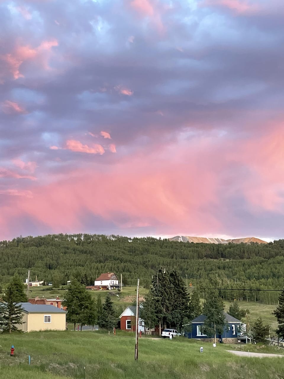 Sunset view from the porch