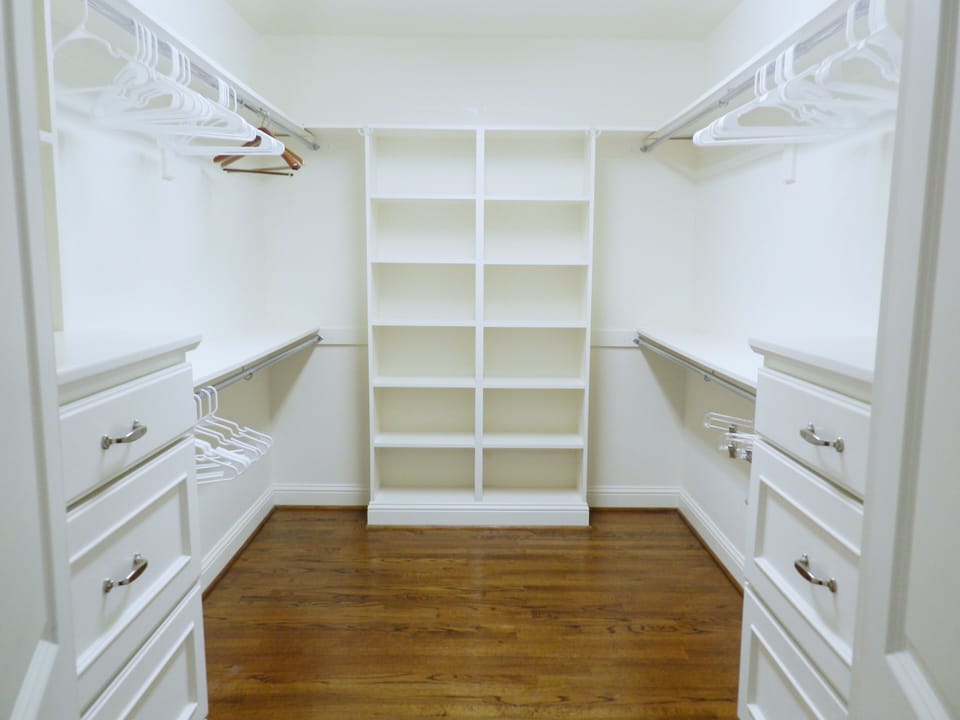 Master bedroom has a very spacious walk-in closet and built-ins.