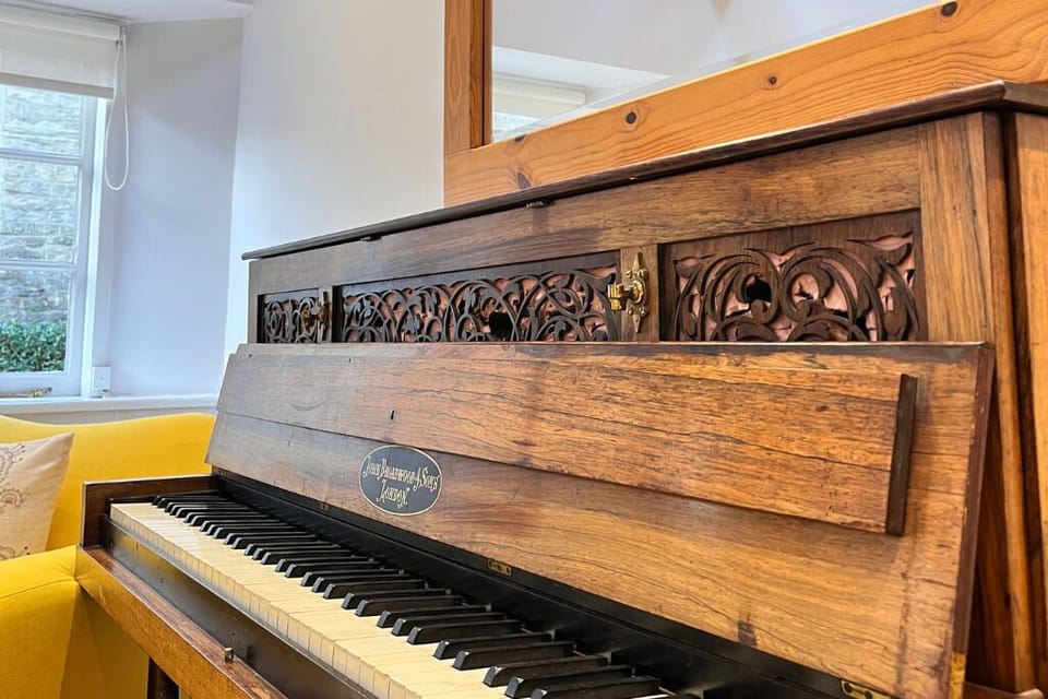 Piano in the games room