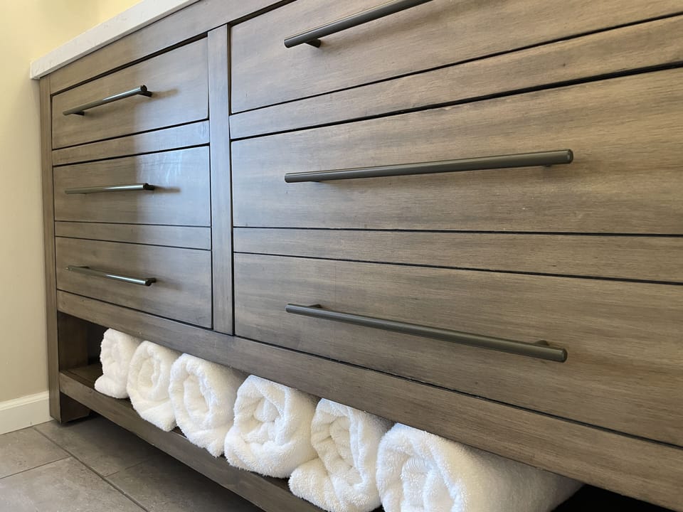 fluffy white towels provided