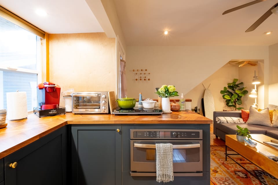 Cookware, dinnerware, and silverware are provided for your use during your stay.