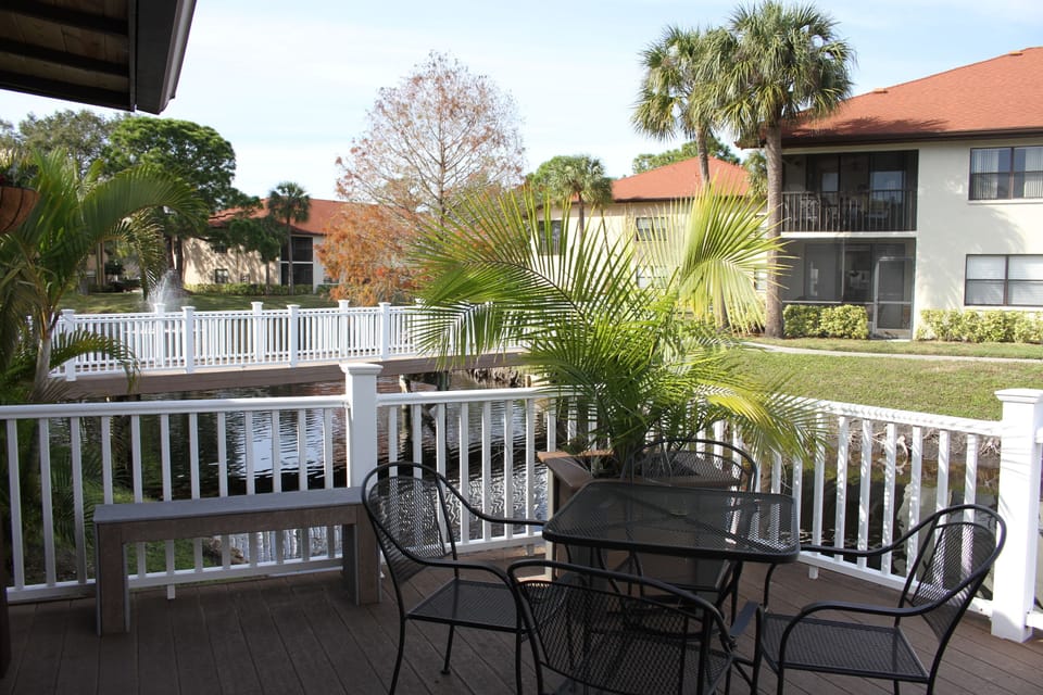 Sip morning coffee on the deck with tranquil water views.