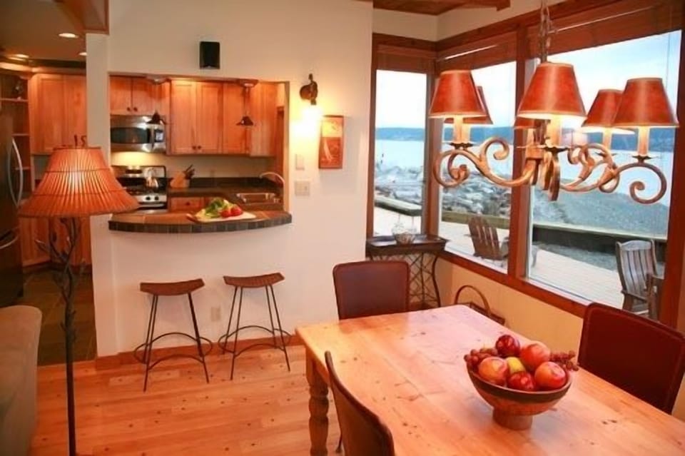 The dining room has the best view in the house.