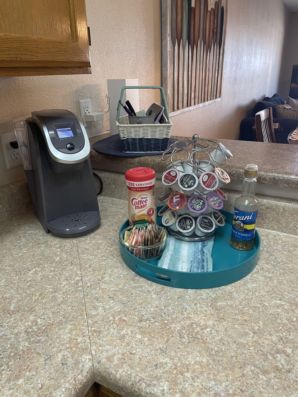 Keurig and coffee pods for your stay!