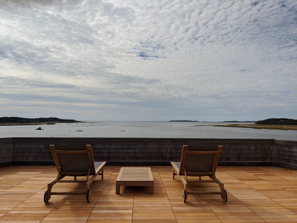 Mahogany roof deck with luxury teak furniture