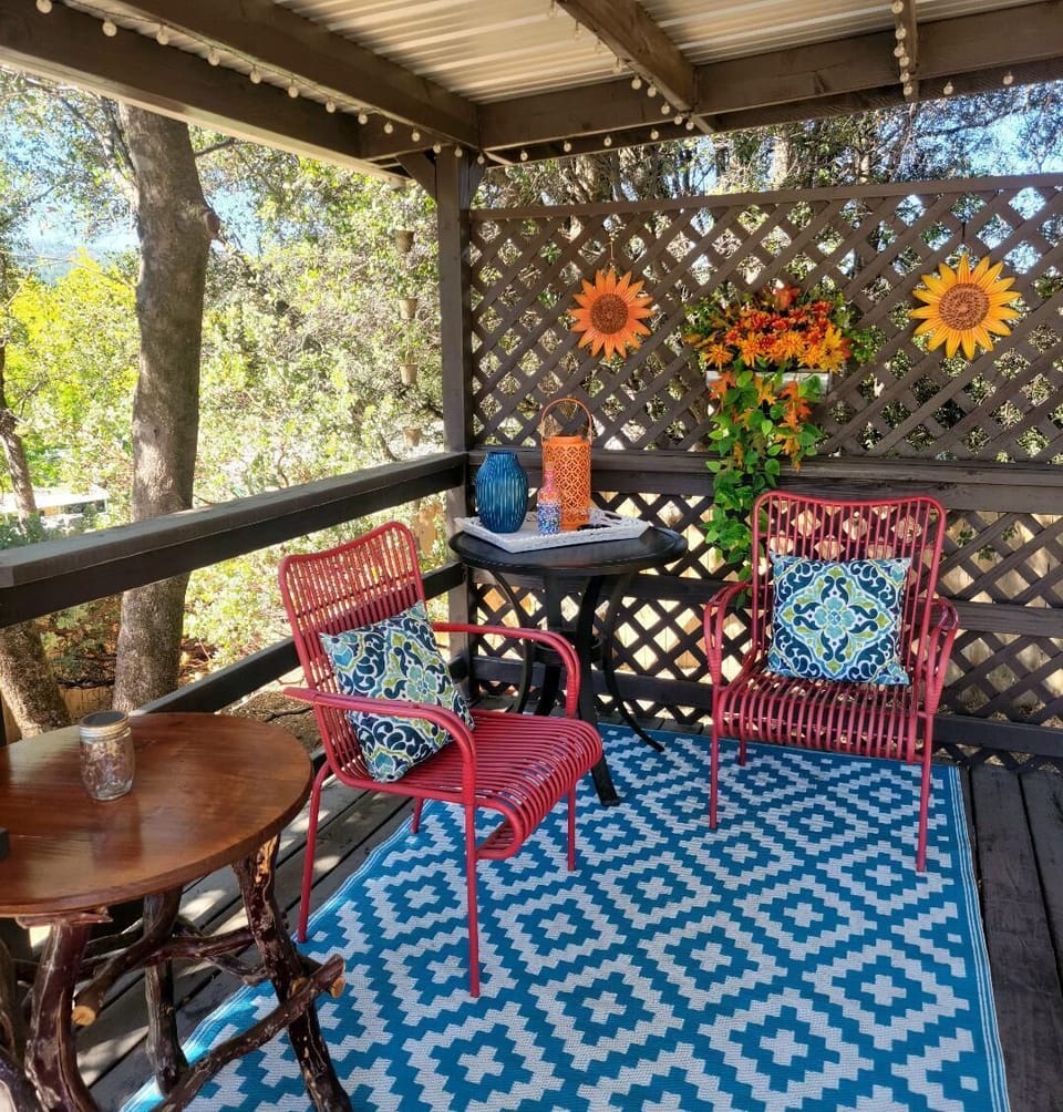 Outside patio with a propane BBQ for you to enjoy a beverage and watch nature.