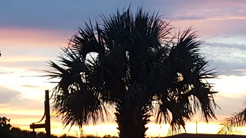 Sunset from the balcony.