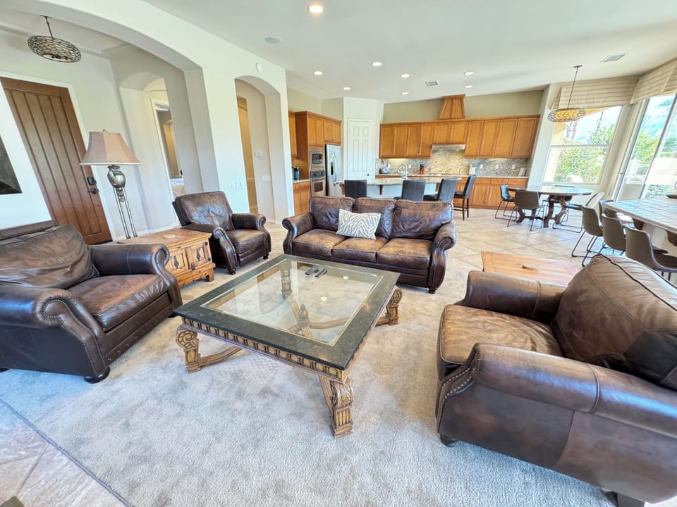 Living room connected to kitchen