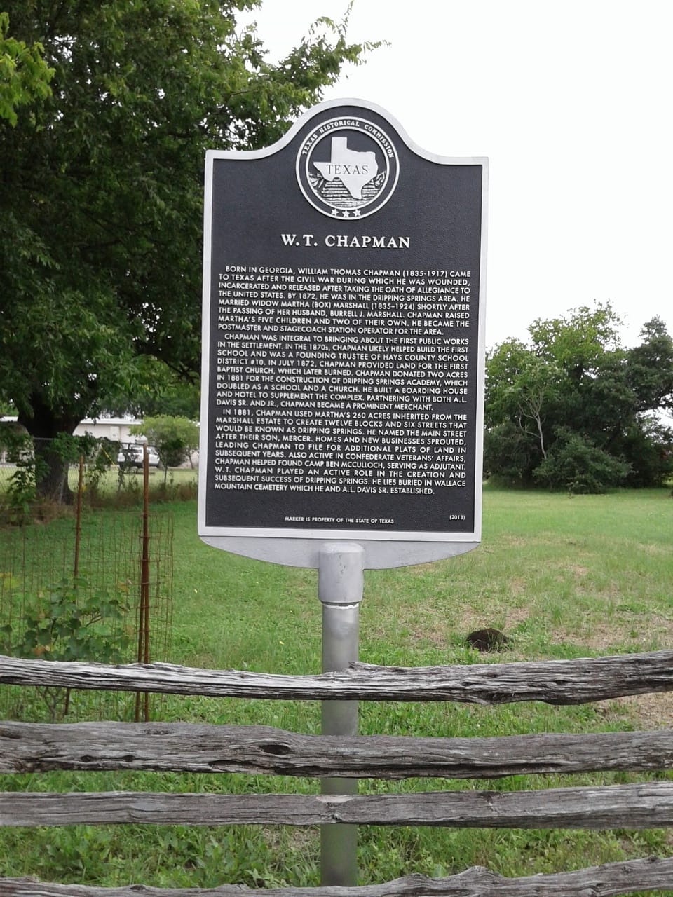 Historical marker on site