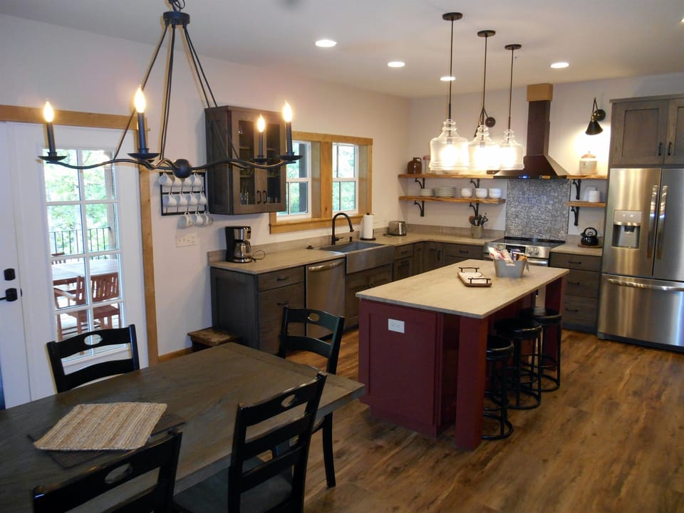 french doors leading out to deck