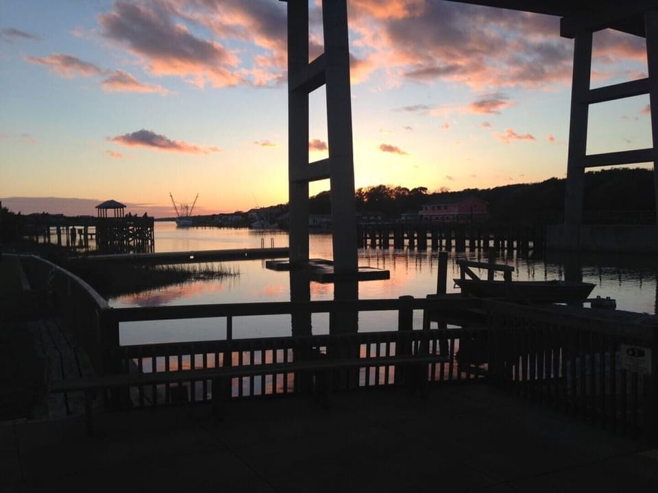 Sunset View from the Gazebo under the Holden Beach Bridge on the Waterway
