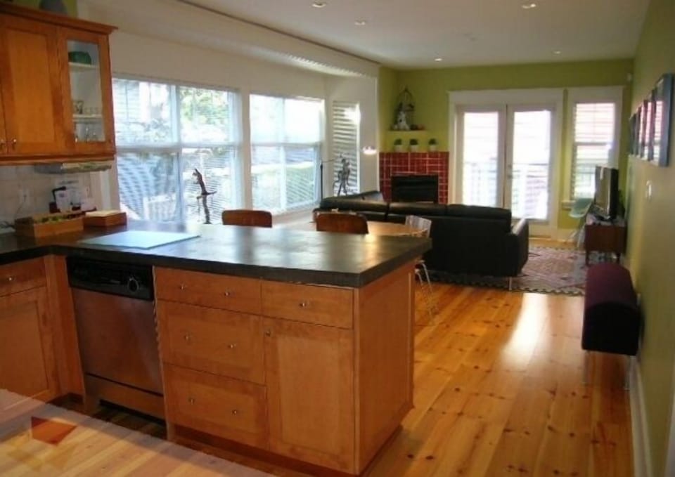 Kitchen and living room