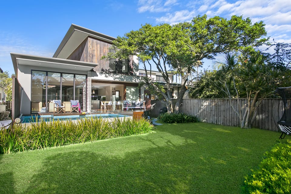 Back garden for play or relaxation