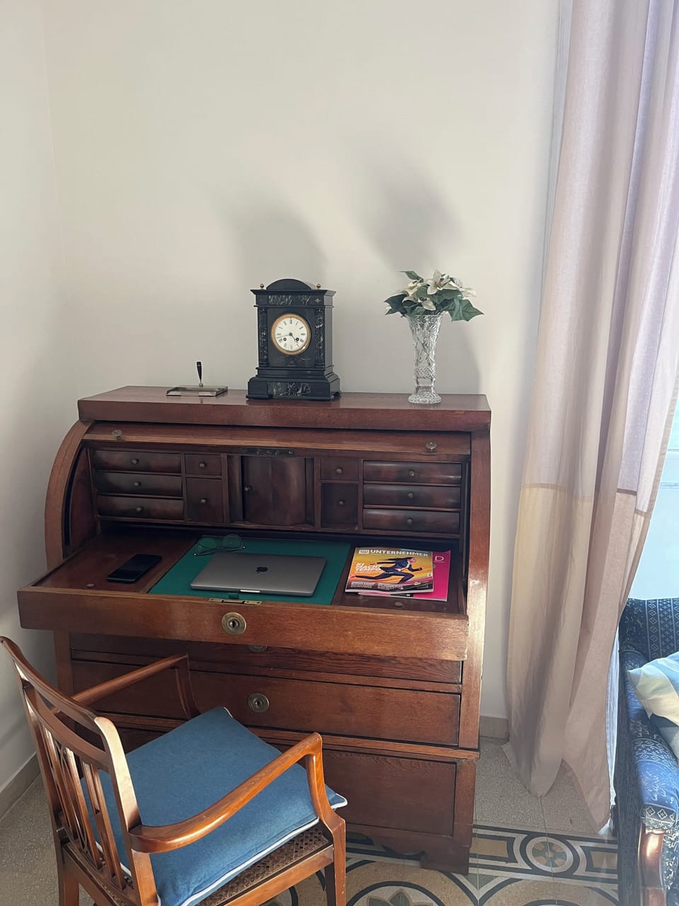 antique desk as home office 