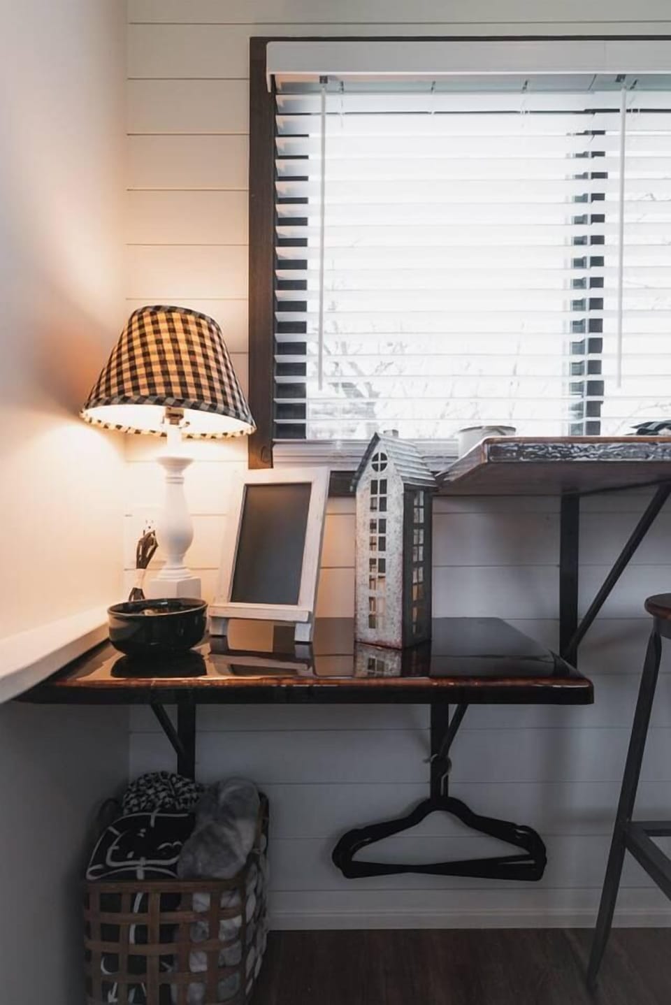 Cozy nightstand.
