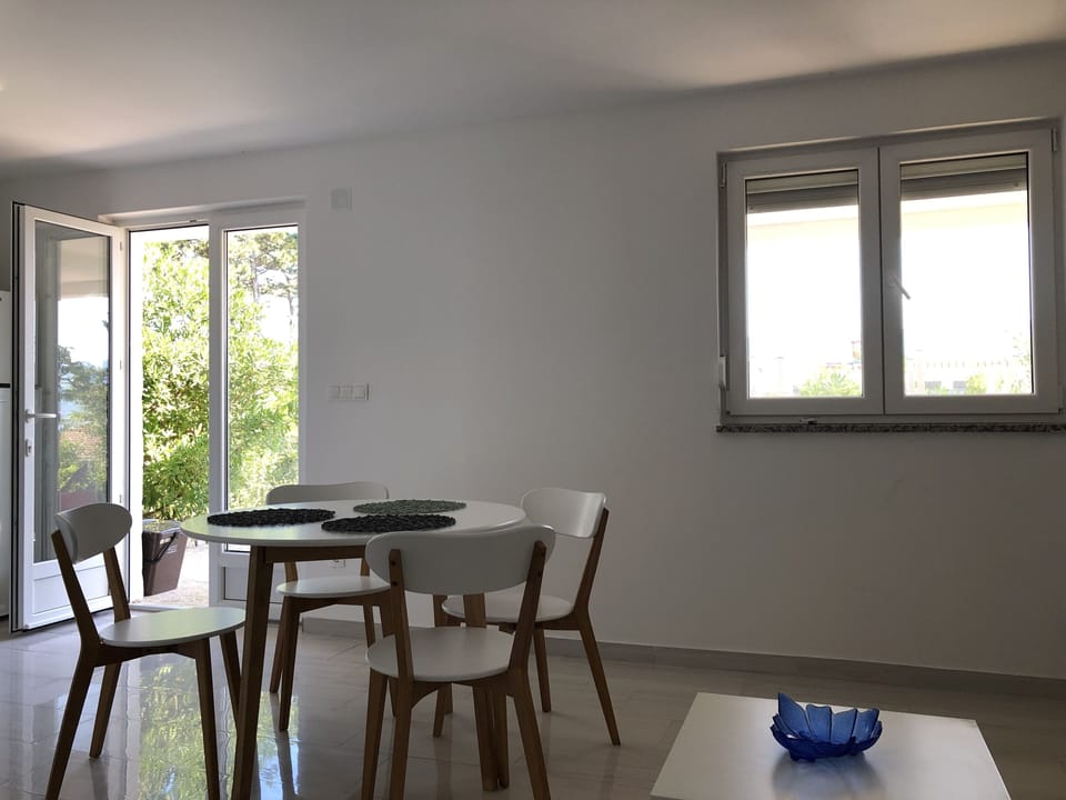 Ground floor living room with the kitchen