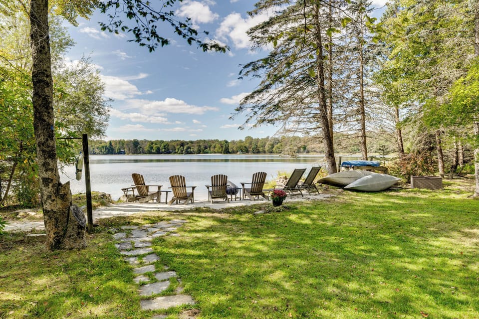 Property Exterior | Lakefront | Fire Pit | Kayaks | Canoe