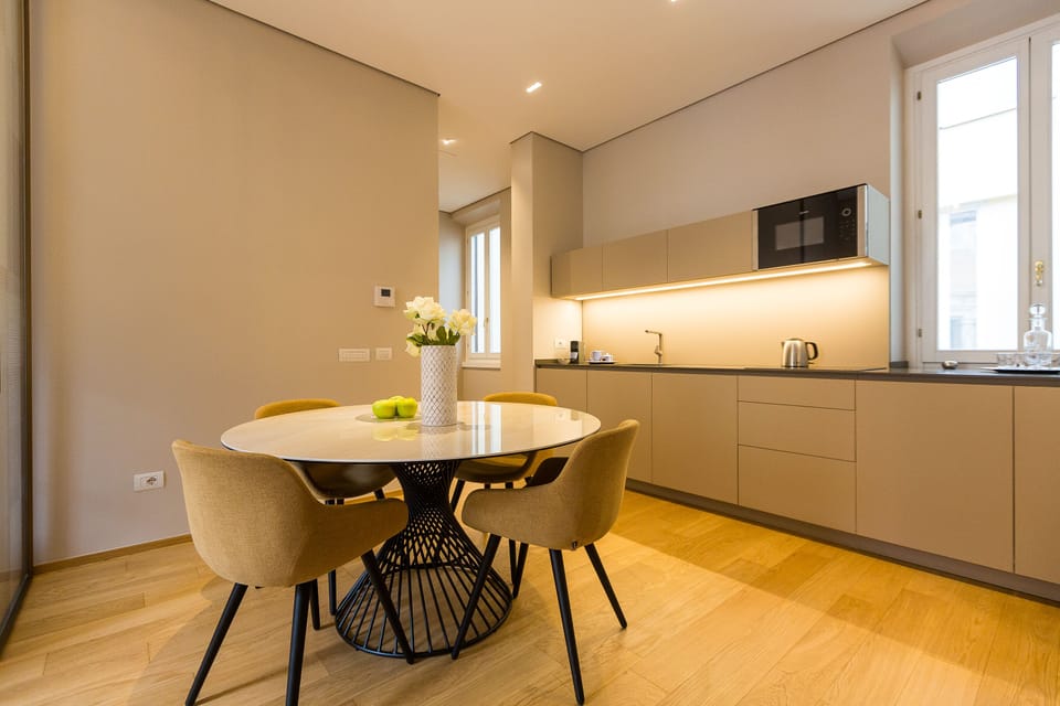 Modern designed kitchen and dining area