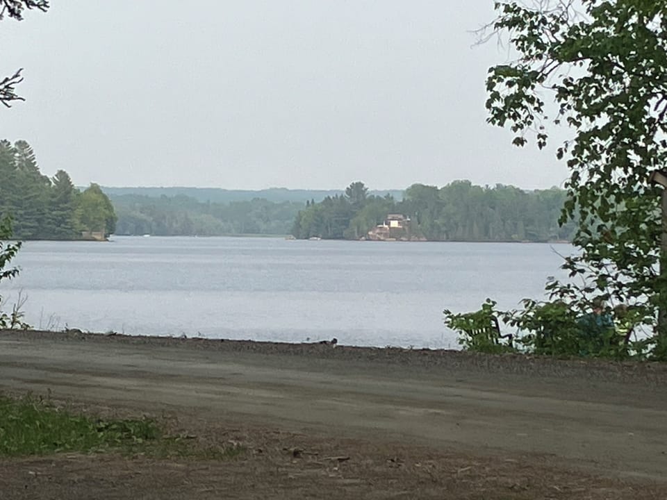 There’s a dirt road by the lake