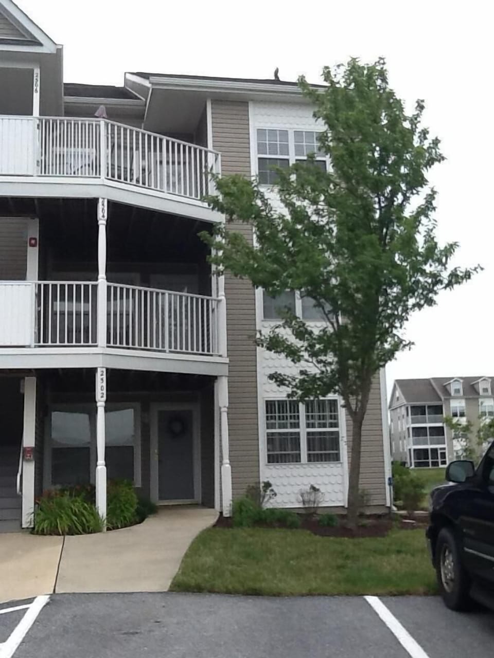 Entrance to our condo easily accessible first floor unit.