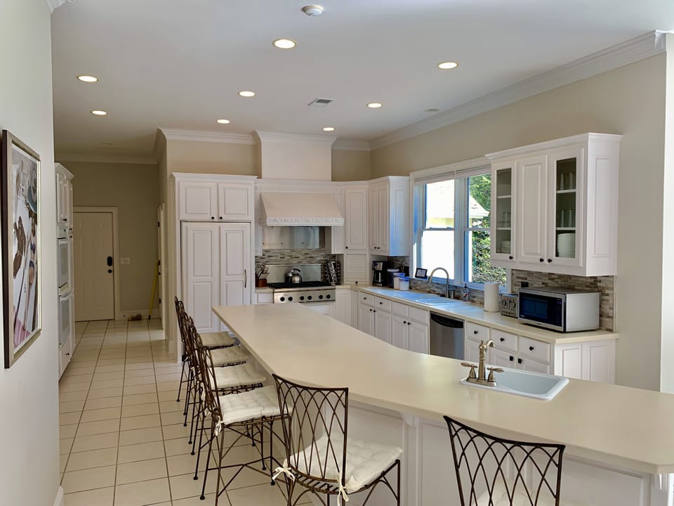 Large kitchen with Sub Zero appliances.