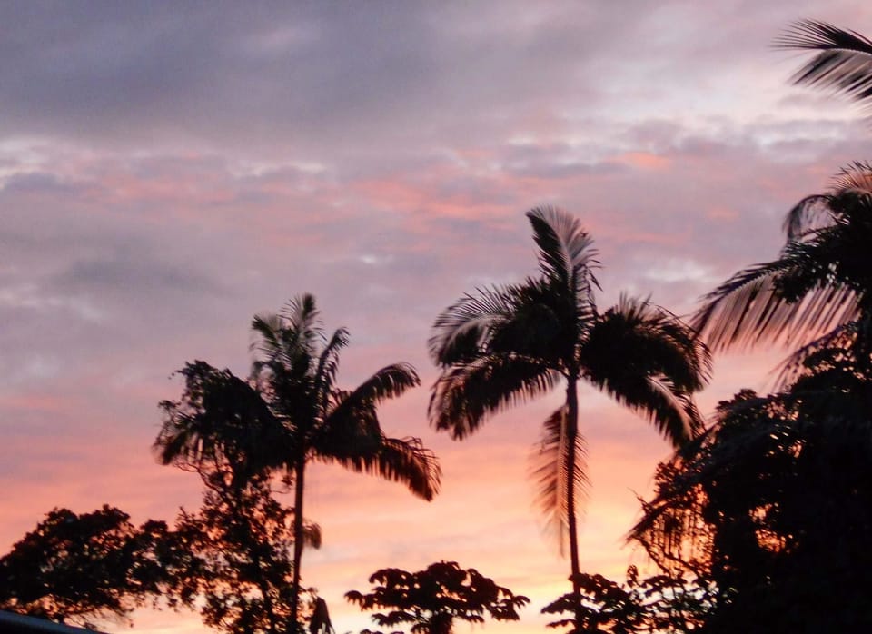 Sunset from front yard.