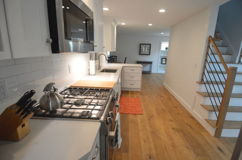 another view of kitchen looking towards dining area