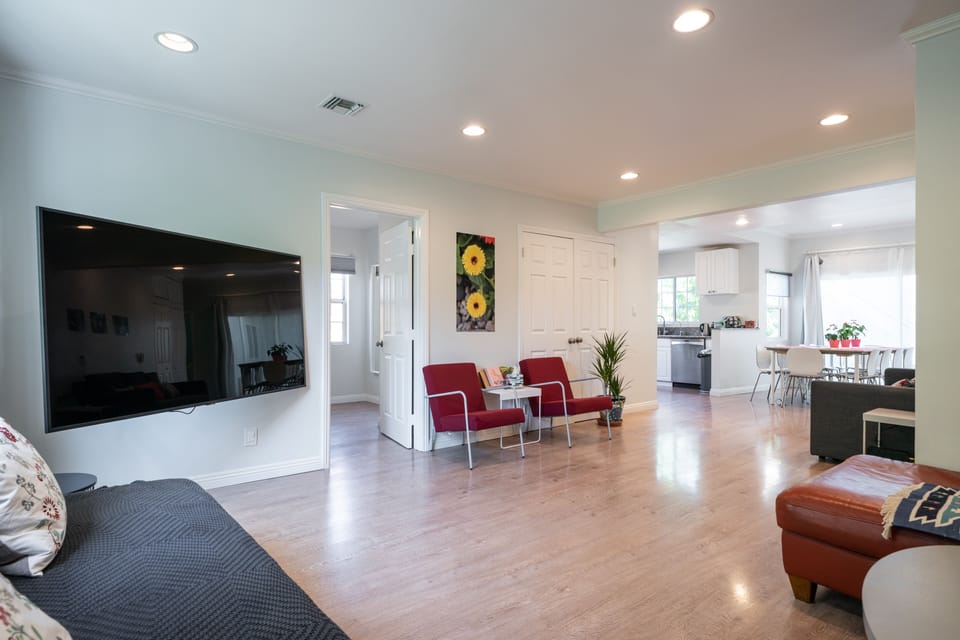 Open floor plan allows guests be in one connected space, to share time together