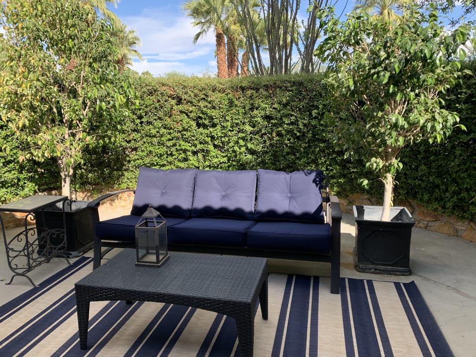 Private patio outside of  king bedroom