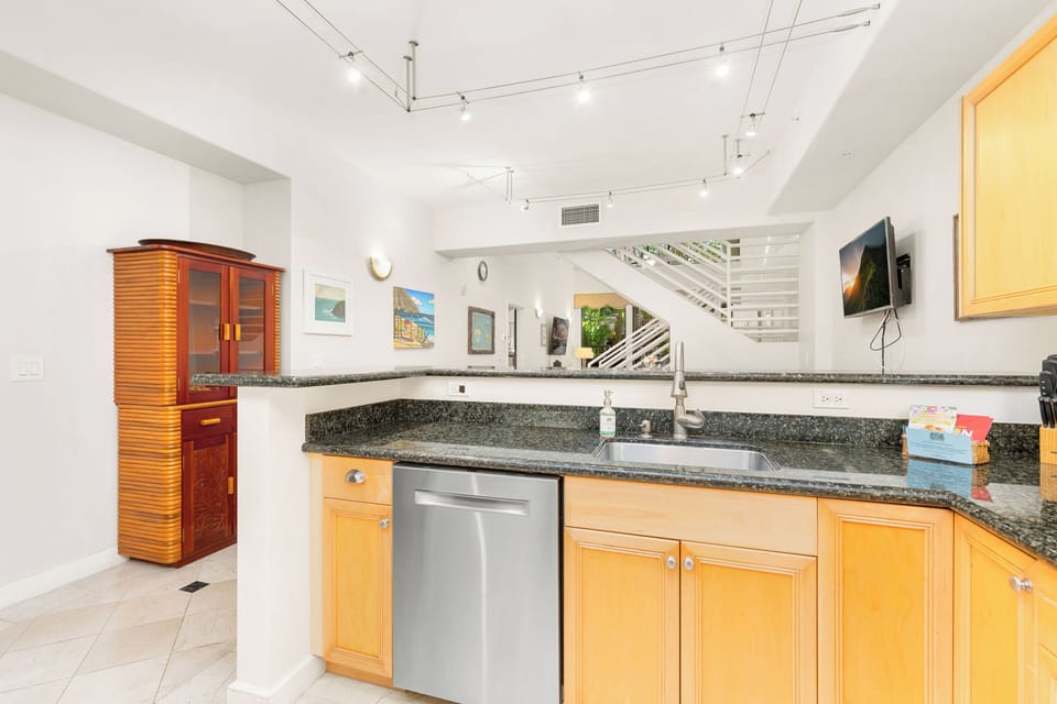 Fully equipped kitchen with a convenient dishwasher