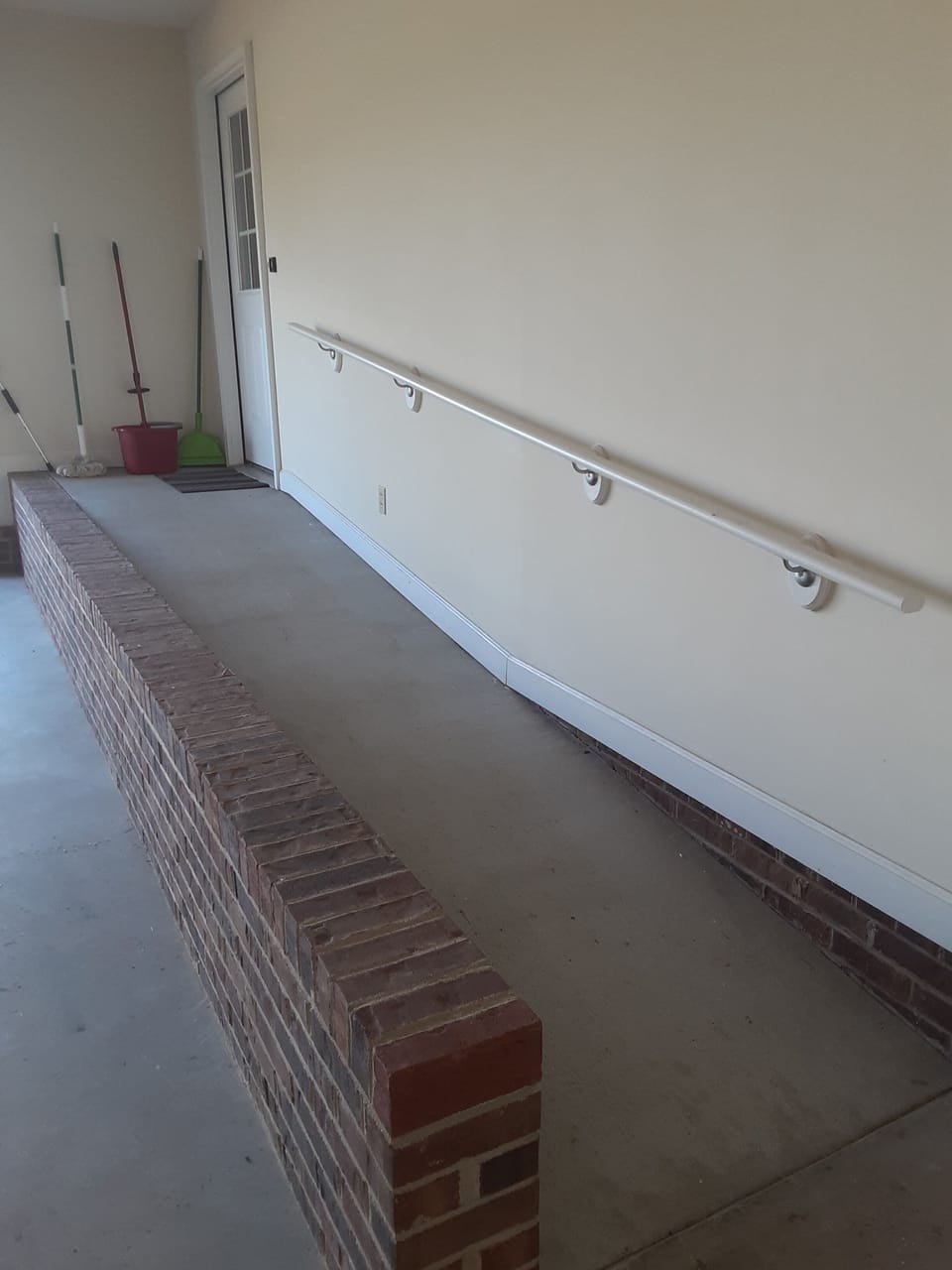 ramp in garage to access house