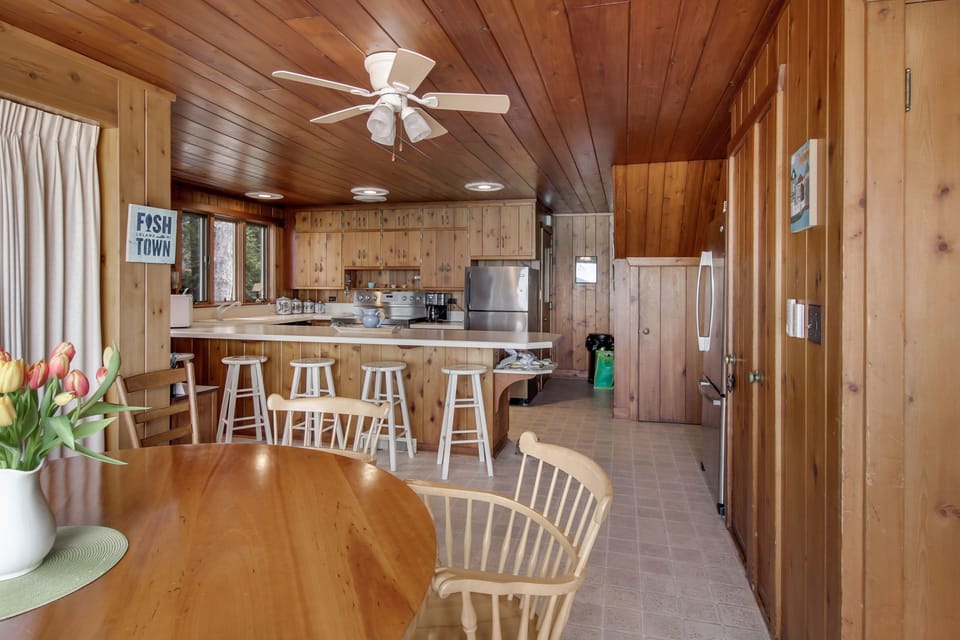 Large kitchen area.
