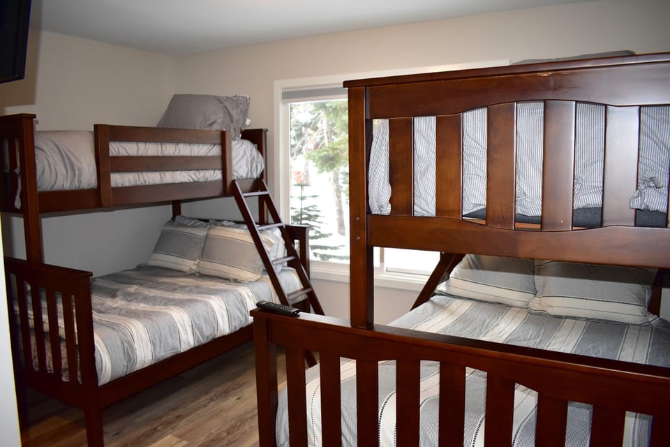Bedroom # 2 with 2 bunks with a full on the bottom and twin on top