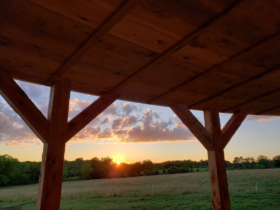 Sunset view from front porch