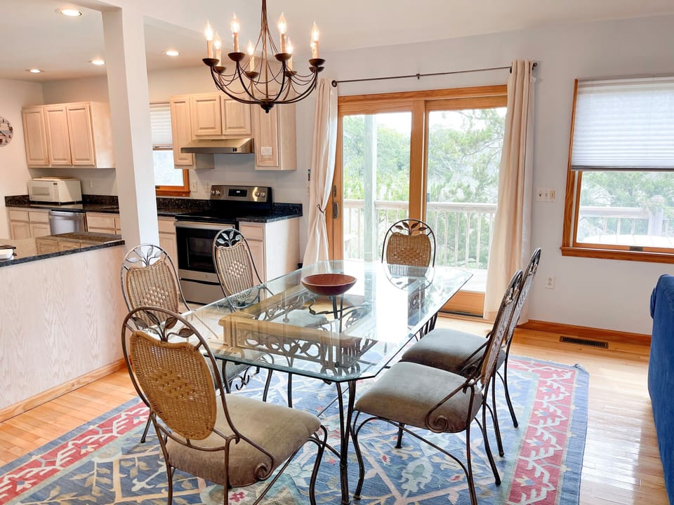 Dining Area, First Floor with Deck Access