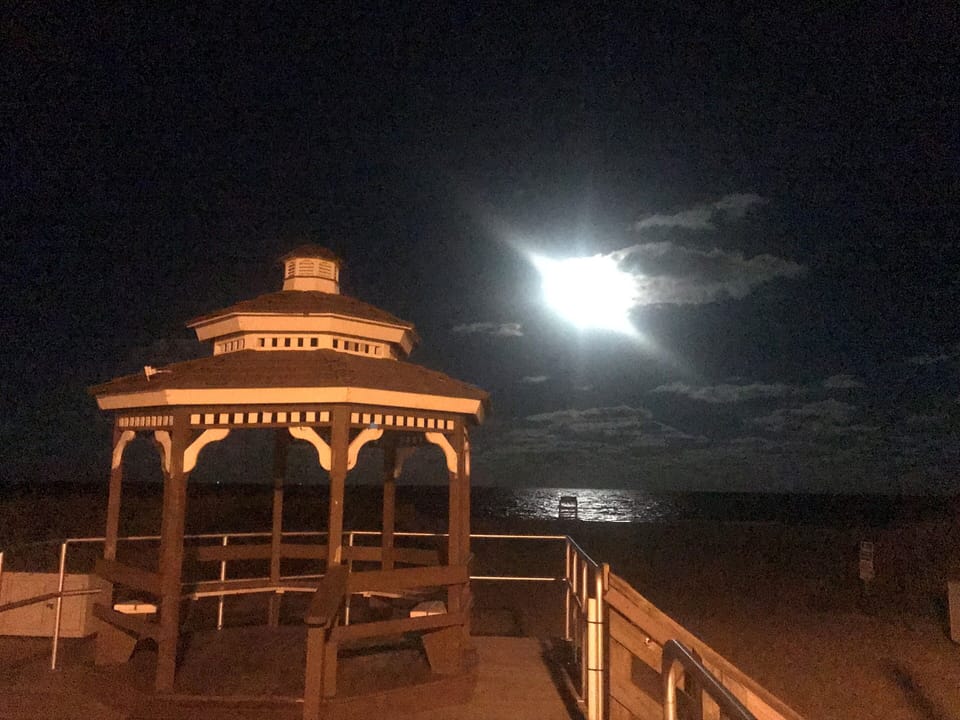 Bradley beach gazebo at night