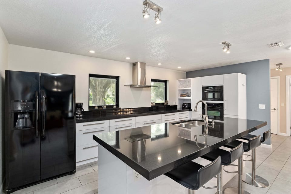 Indoors, Kitchen, Kitchen Island, Appliance, Refrigerator