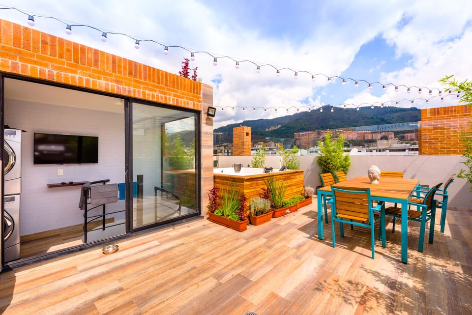 Hot tub + BBQ + Terrace 1 hab Usaquen