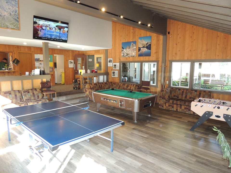 Game room & office - ping pong, pool table, foosball table and laundry