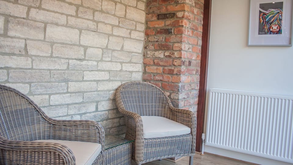 Seating area in the entrance porch