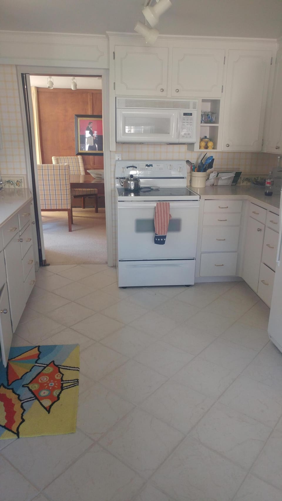 Kitchen to formal dining, oven
