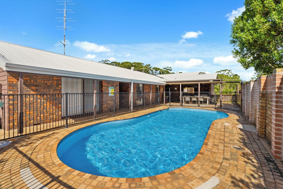 Beautiful private pool next to the undercover entertainment area