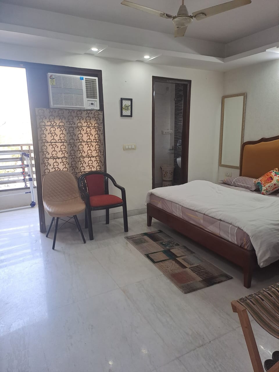 room with front balcony