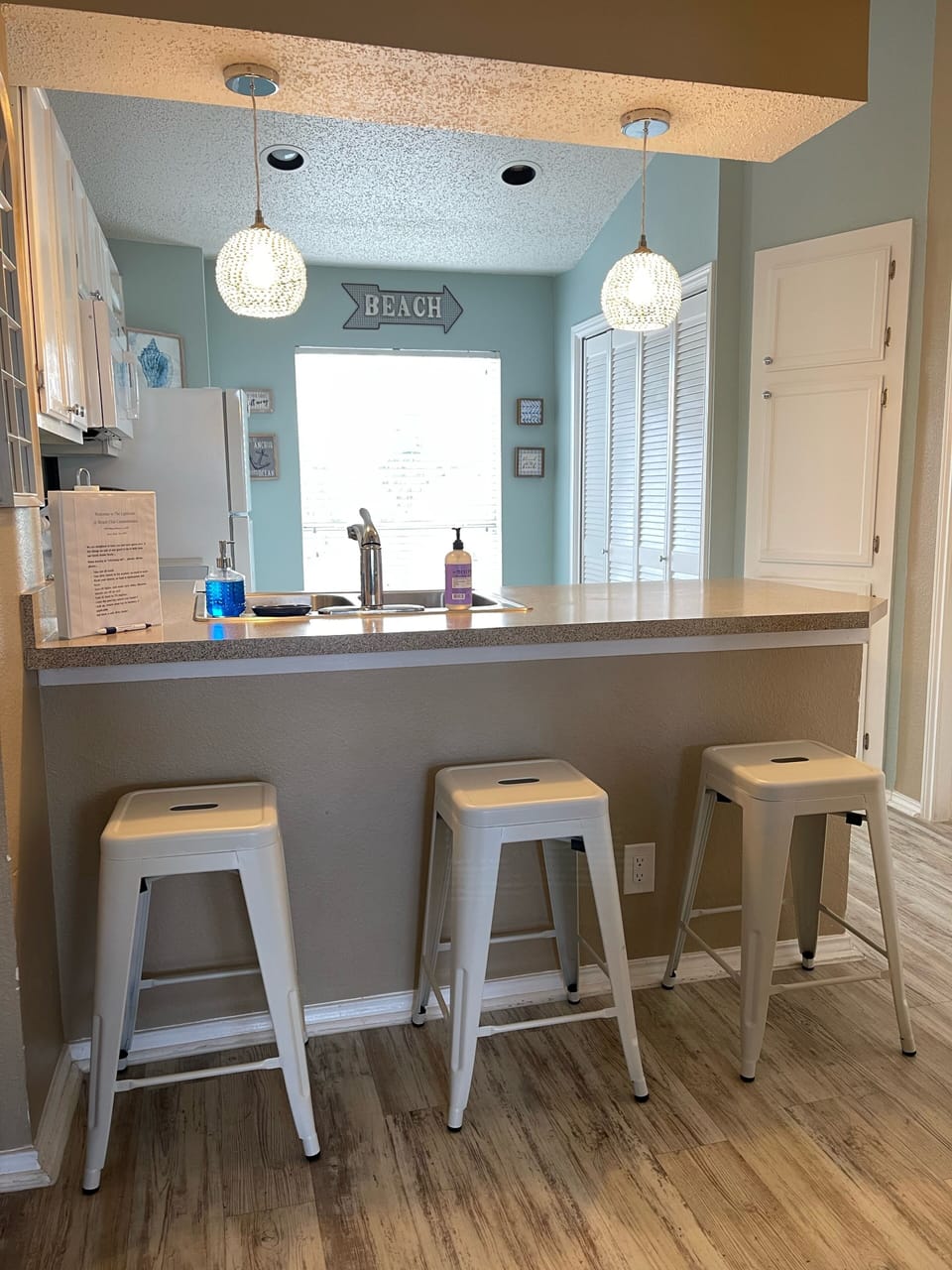 Stools and counter