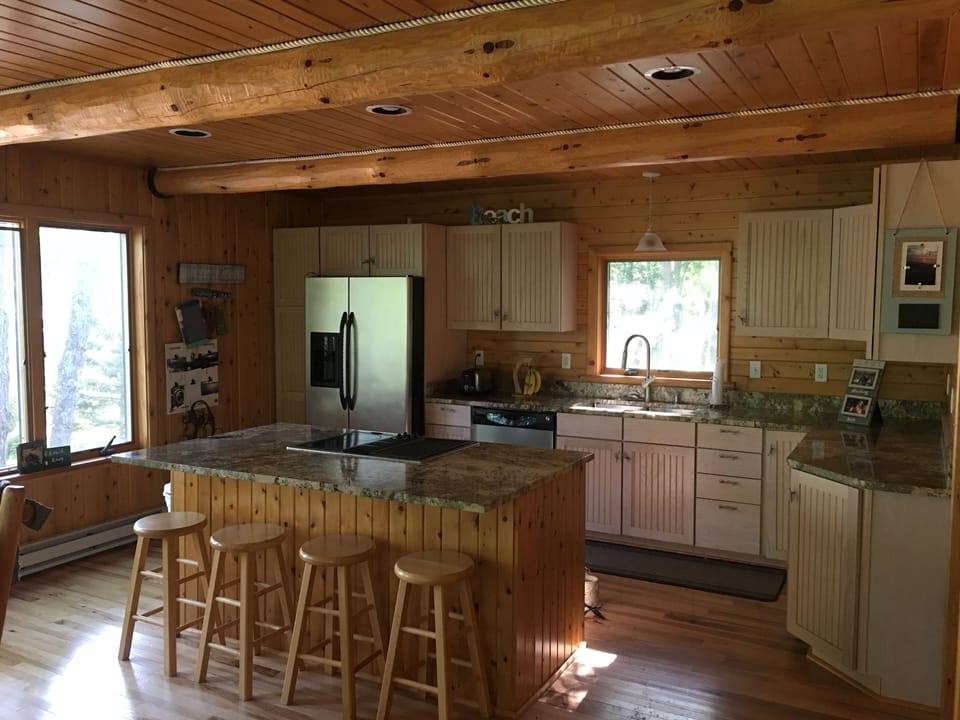 Kitchen with granite countertops