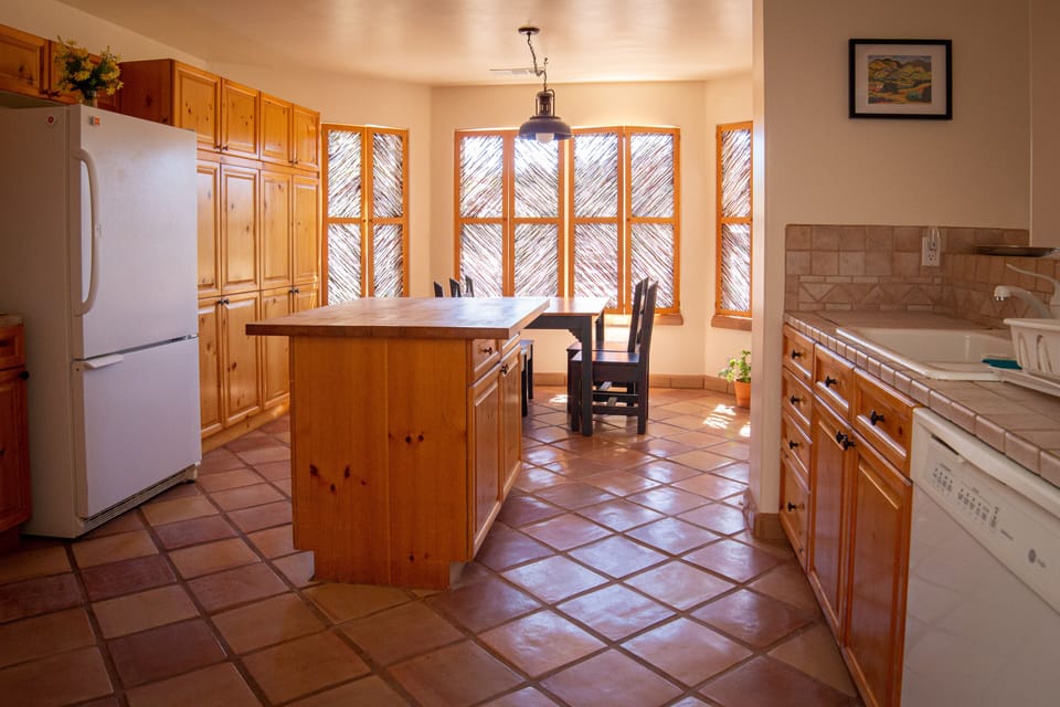 Spacious kitchen with island